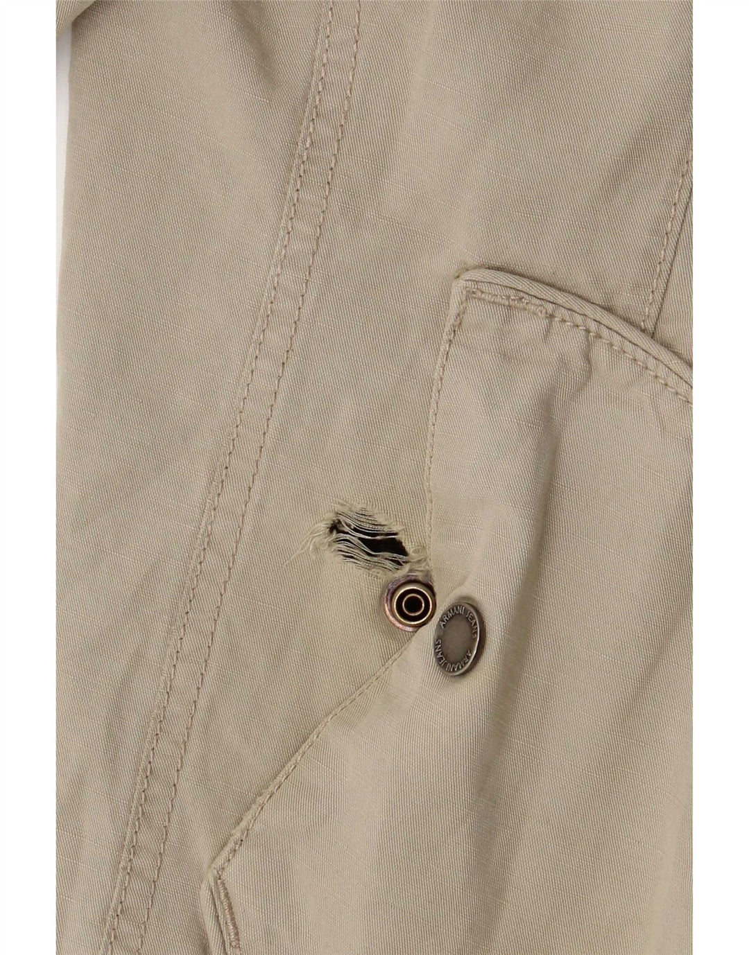 Armani Jeans muška bomber jakna s kapuljačom EU 50 srednje bež pamuk