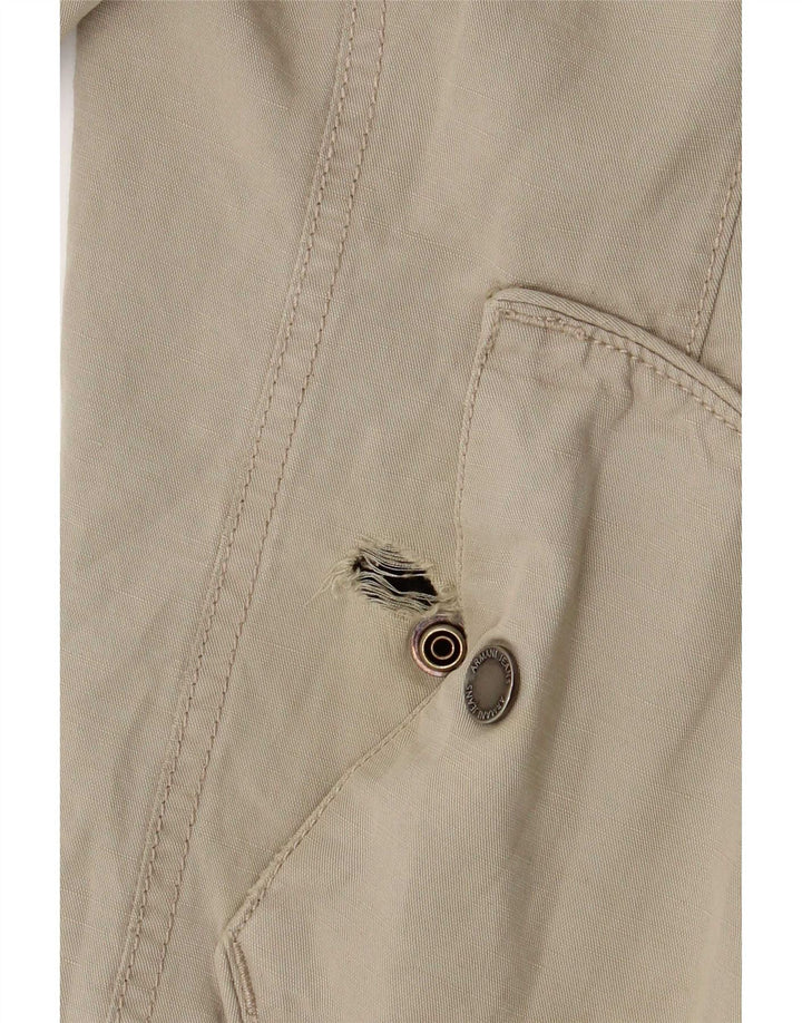 Armani Jeans muška bomber jakna s kapuljačom EU 50 srednje bež pamuk