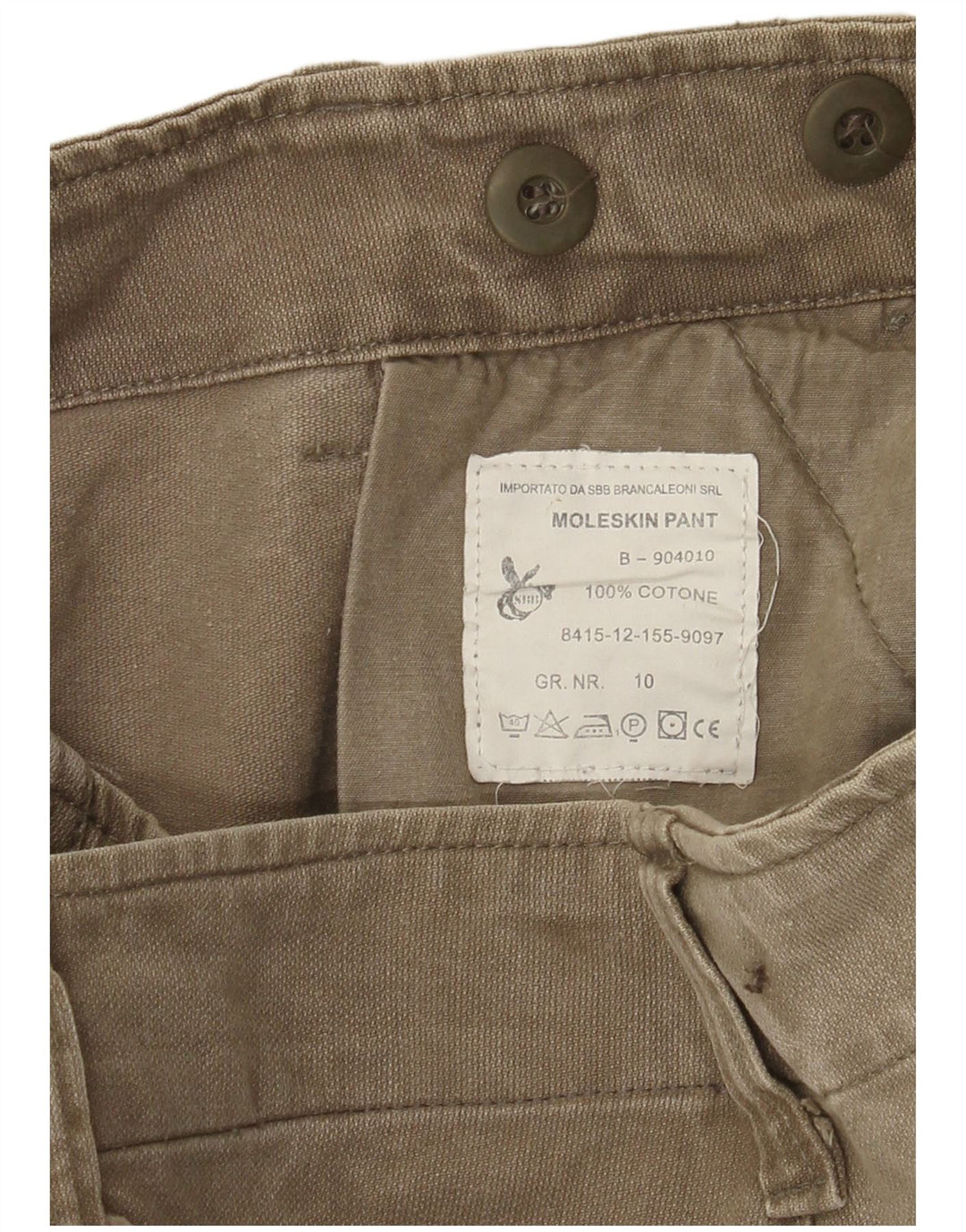 Vintage muške kargo kratke hlače W36 veliki kaki pamuk