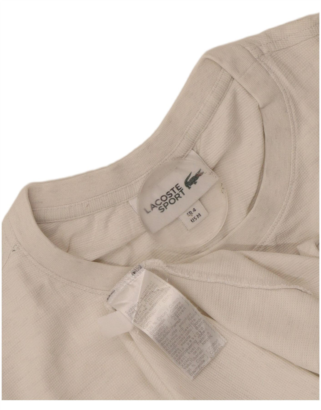 Lacoste muška majica kratkih rukava, veličina 4 srednje bijelog pamuka