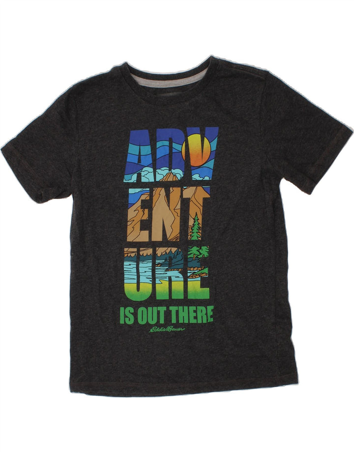 EDDIE BAUER Boys Graphic T-Shirt Top 10-11 Years Medium  Grey Nature Vintage Eddie Bauer and Second-Hand Eddie Bauer from Messina Hembry 