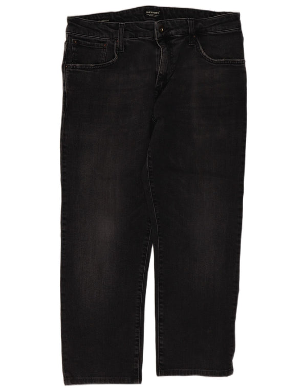 Superdry muške skraćene traperice W34 L24 crni pamuk