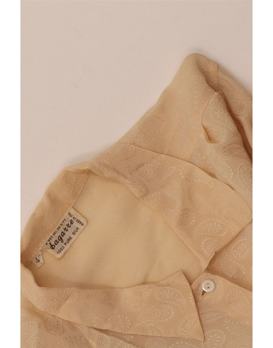 Vintage ženska košulja bluza IT 42 srednje bež svila