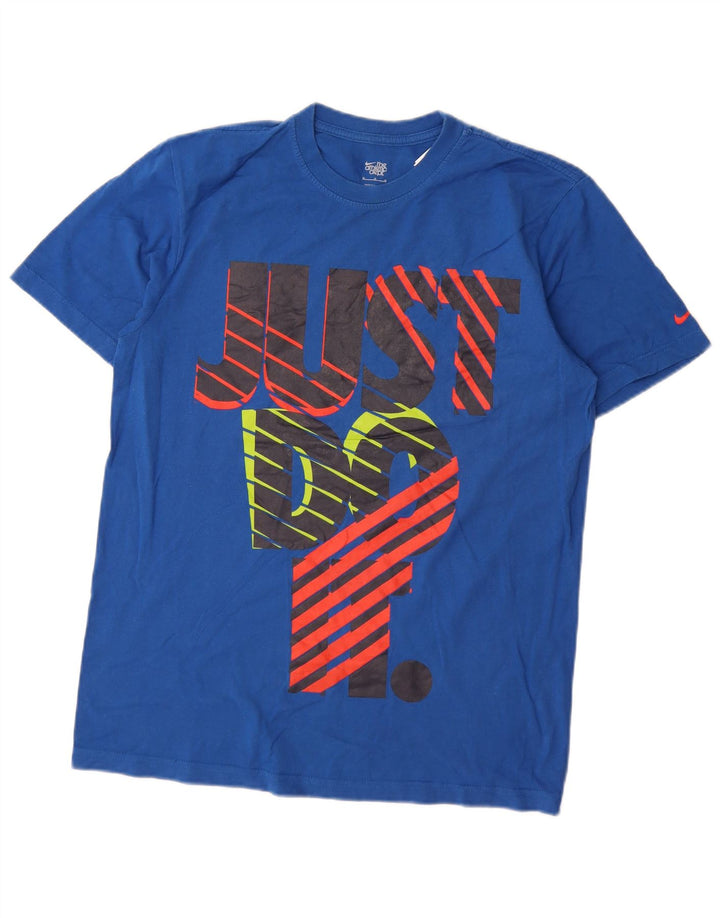 Nike muška majica s grafičkim motivima srednje plavi pamuk