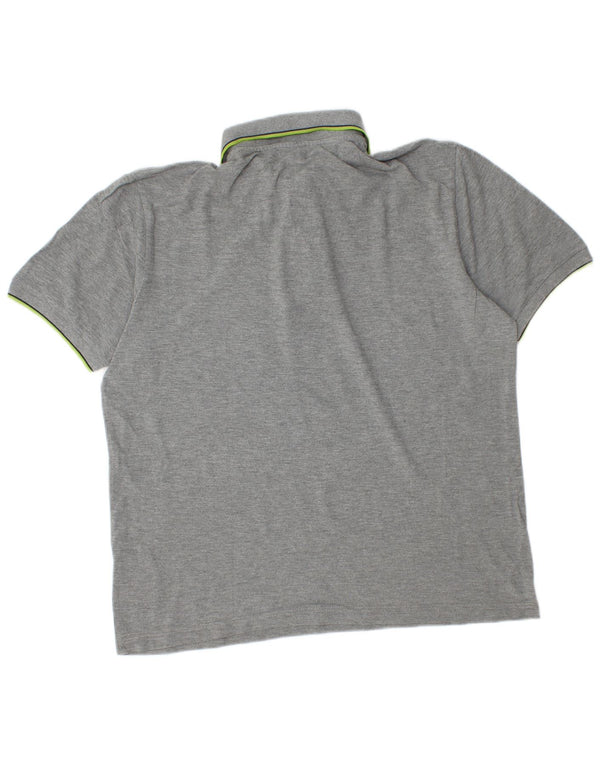Kappa Mens Polo Shirt Large Grey Cotton