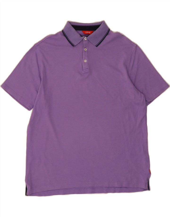 IZOD Mens Polo Shirt Medium Purple Cotton Vintage Izod and Second-Hand Izod from Messina Hembry 