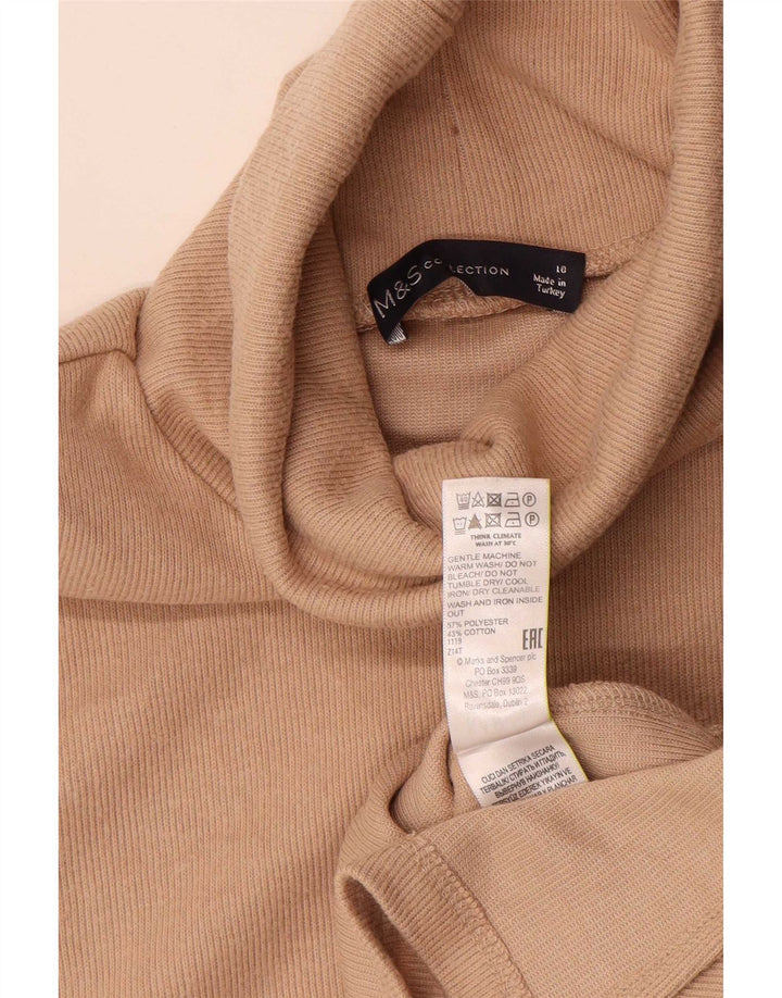 Marks & Spencer ženski gornji dio prsluka s rol izrezom UK 10 mali bež poliester