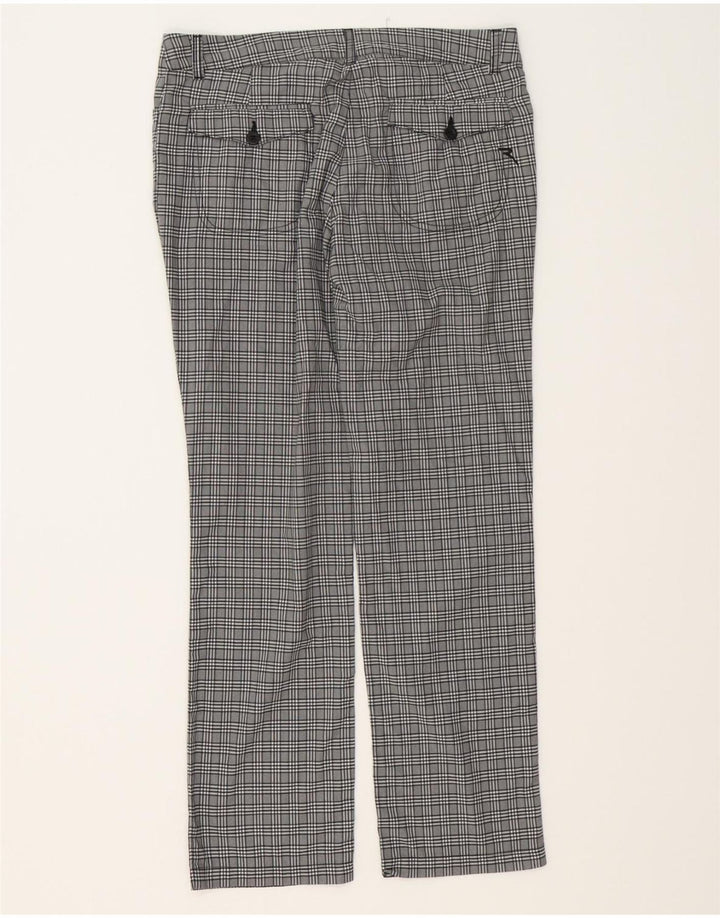 CHERVO Womens Straight Casual Trousers EU 38 Medium W32 L28 Grey Check Vintage Chervo and Second-Hand Chervo from Messina Hembry 
