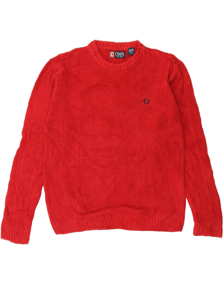 CHAPS Mens Crew Neck Jumper Sweater Large Red Cotton Classic Vintage Chaps and Second-Hand Chaps from Messina Hembry 