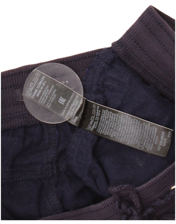 Marks & Spencer ženske chino kratke hlače UK 12 srednje W32 mornarsko plava lanena
