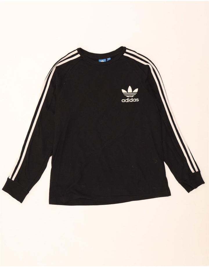 Adidas muška majica dugih rukava srednje crne pamučne boje