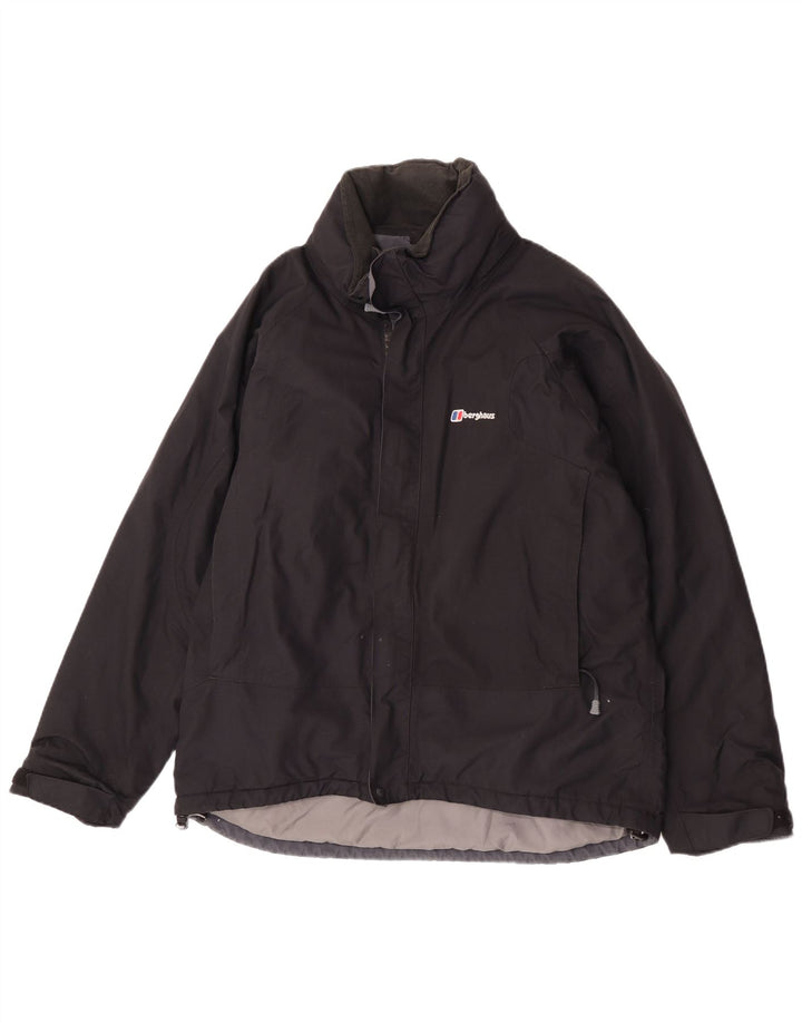 Berghaus muška kišna jakna s kapuljačom UK 38 Srednji crni najlon