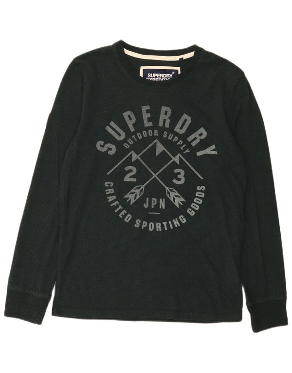 Superdry muška grafička majica dugih rukava XL od zelenog pamuka
