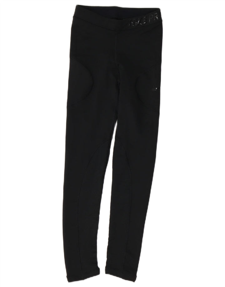 NIKE ženske grafičke tajice UK 4 XS crne