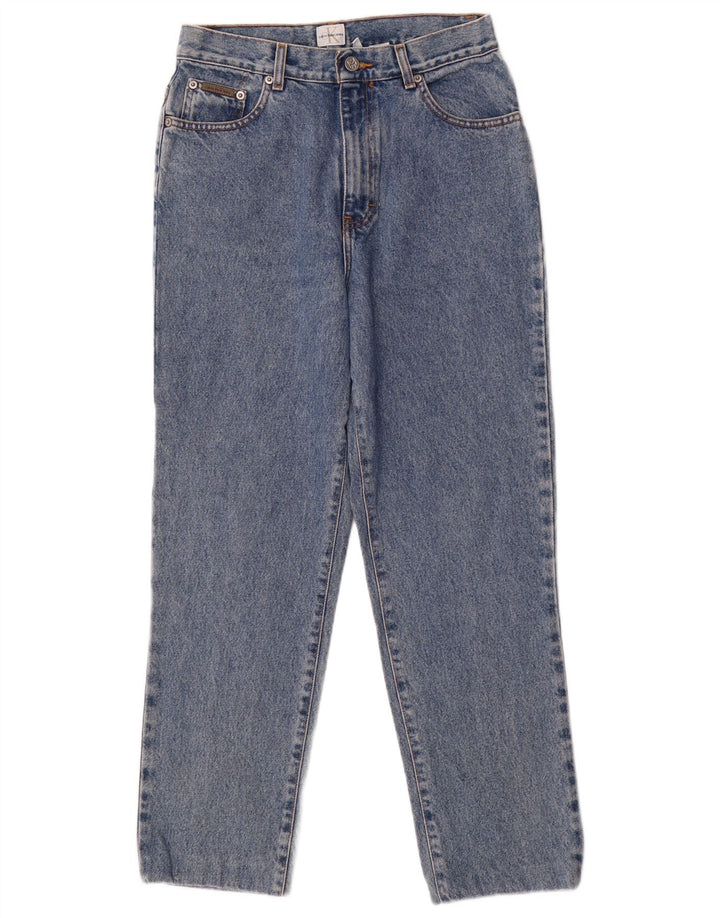 CALVIN KLEIN Ženske sužene traperice US 10 Large W28 L28 Plavi pamuk