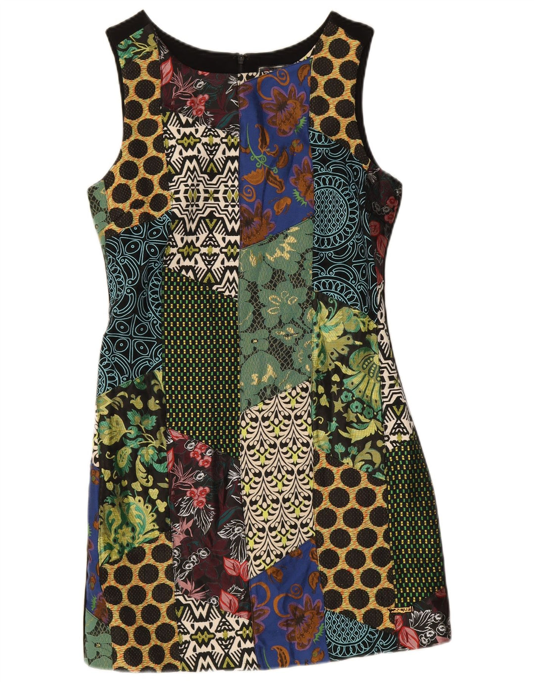 DESIGUAL Womens Sleeveless Sheath Dress EU 38 Medium Multicoloured Floral