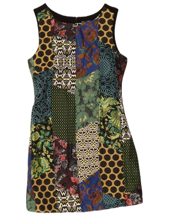 DESIGUAL Womens Sleeveless Sheath Dress EU 38 Medium Multicoloured Floral
