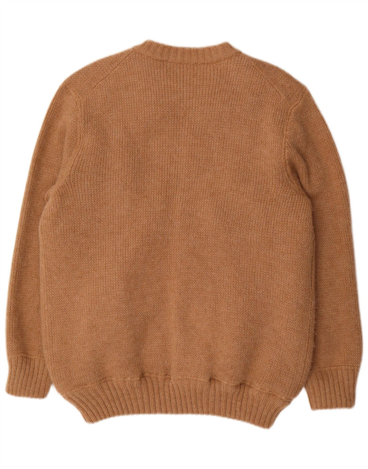 Vintage muški šerpa kardigan pulover IT 52 veliki bež