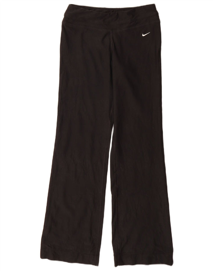Nike Ženske Dri Fit Flare Trenirke Hlače UK 8 Male crne poliesterske