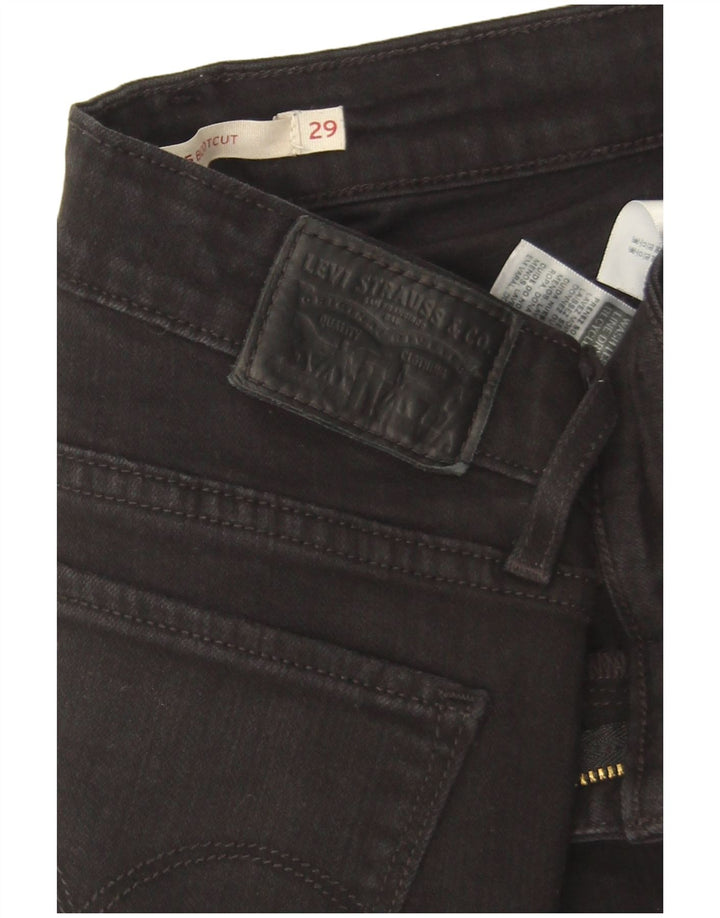 Levi's ženske 715 Bootcut traperice W29 L33 crni pamuk