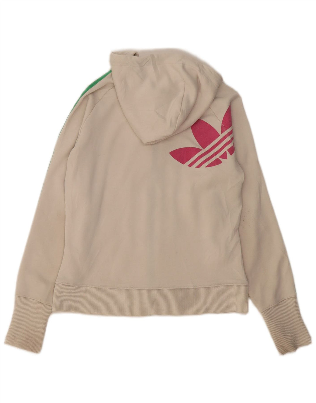 Adidas ženski džemper s kapuljačom s patentnim zatvaračem UK 12 srednji bijeli poliester