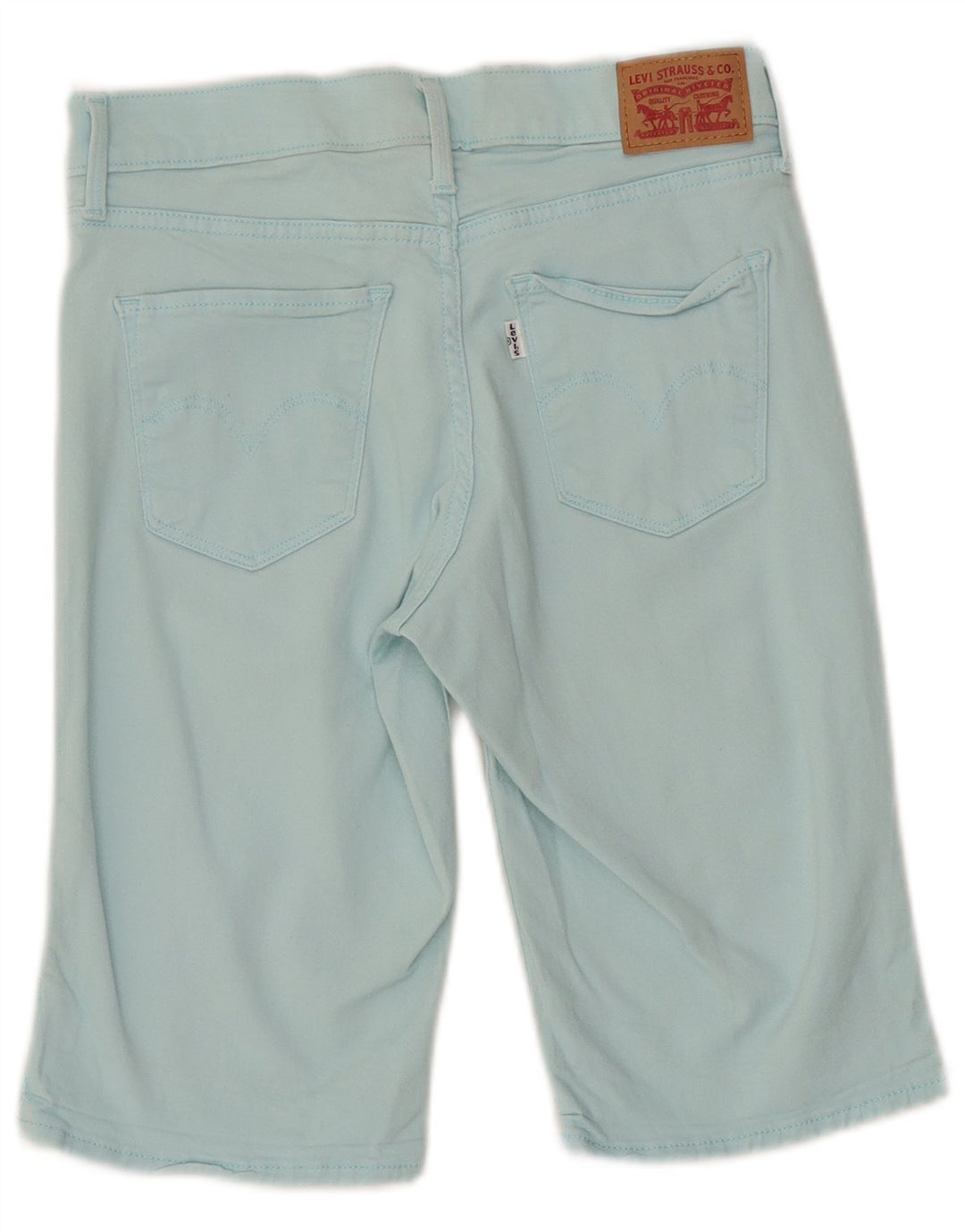 LEVI'S Ženske traper kratke hlače W27 Mali tirkizni pamuk