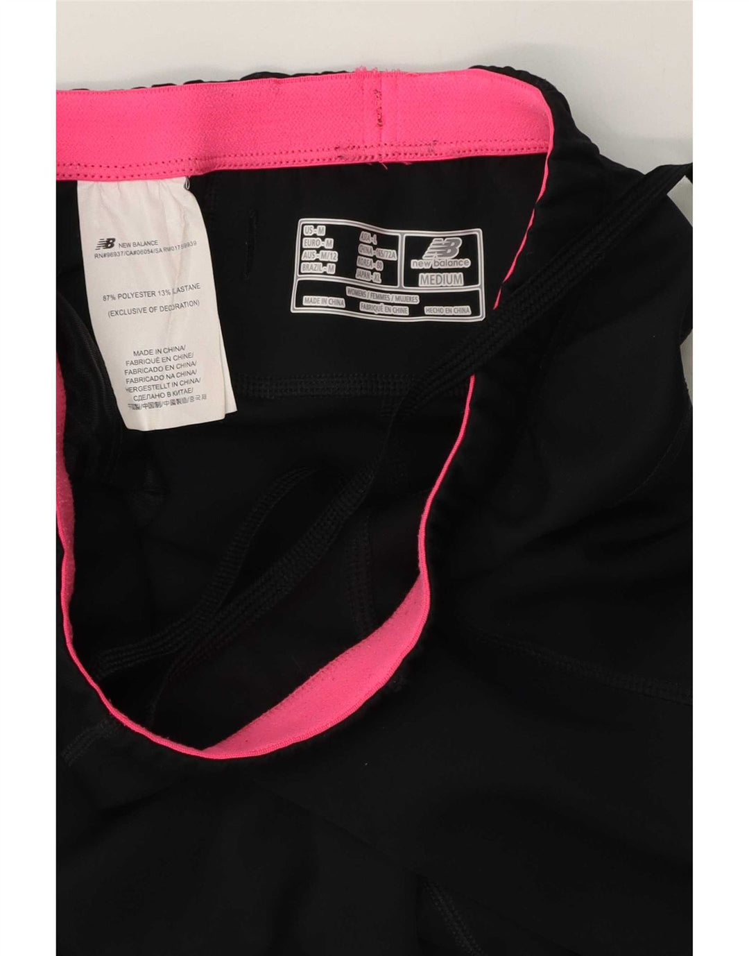 New Balance Ženske Capri Trenirke Hlače UK 12 Srednji crni poliester