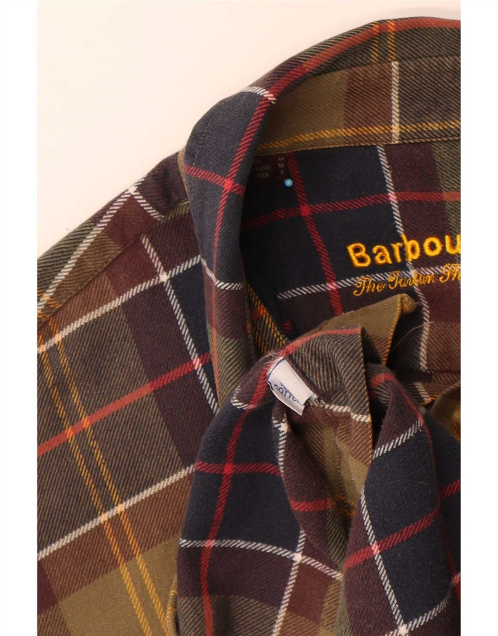 Barbour muška flanelska košulja standardnog kroja Srednje zelena karirana pamuk