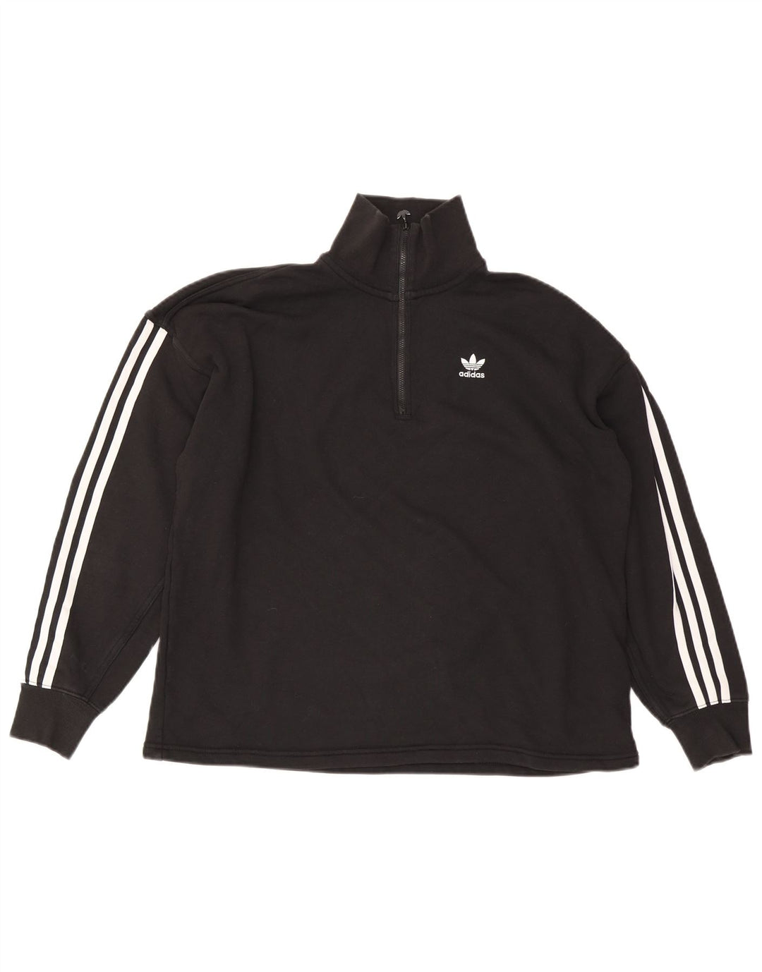 Adidas veliki ženski džemper UK 10 mali crni pamuk