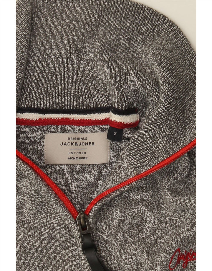 Jack & Jones muški pulover s izrezom i malim sivim pjegama