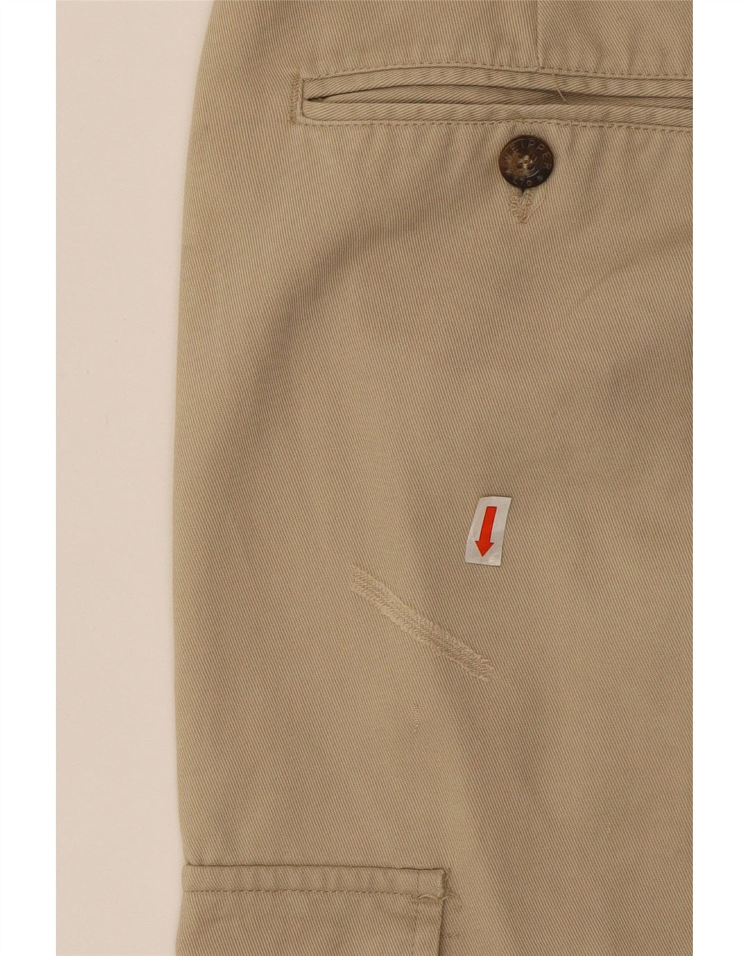 WEIPPER Mens Khakis Straight Cargo Trousers W36 L30 Beige Cotton Vintage Weipper and Second-Hand Weipper from Messina Hembry 