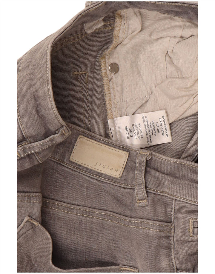 JIGSAW Womens Skinny Jeans W30 L30 Grey Cotton