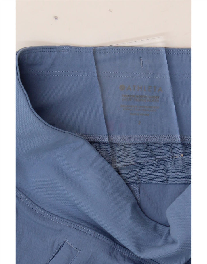 ATHLETA Womens Sport Shorts US 2 XS Blue Vintage Athleta and Second-Hand Athleta from Messina Hembry 