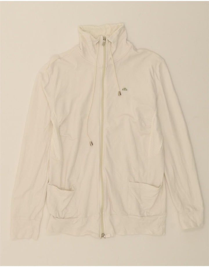 ELLESSE Womens Tracksuit Top Jacket UK 18 XL White Cotton Vintage Ellesse and Second-Hand Ellesse from Messina Hembry 