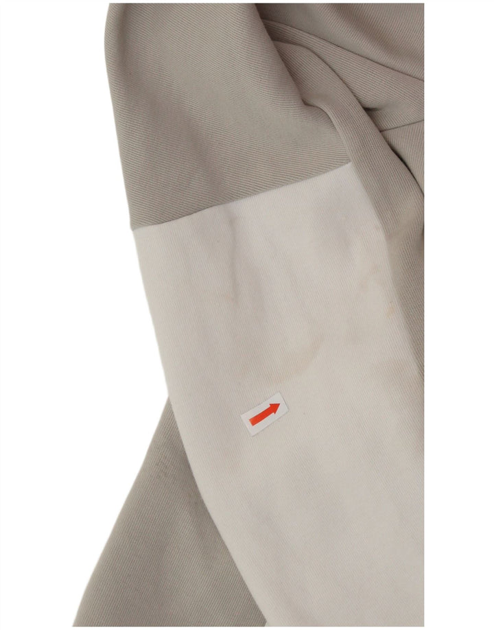 NIKE pulover s kapuljačom na patentni zatvarač za dječake 13-14 godina XL sivi pamuk u blokovima boja