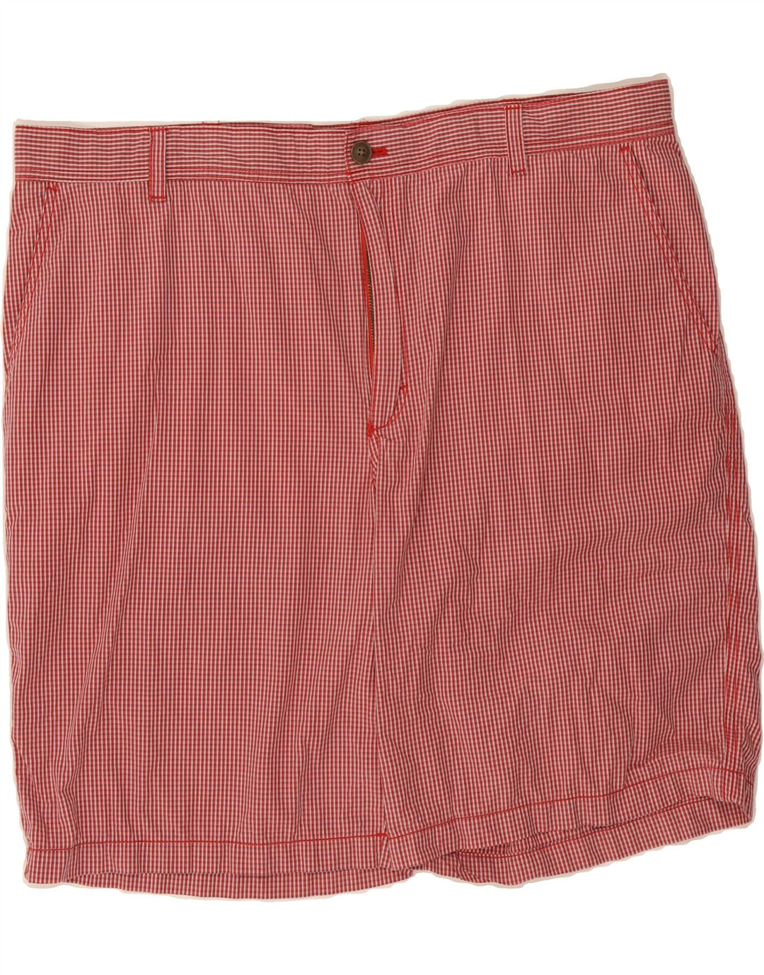 IZOD Mens Chino Shorts W42 2XL Red Gingham Cotton Vintage Izod and Second-Hand Izod from Messina Hembry 