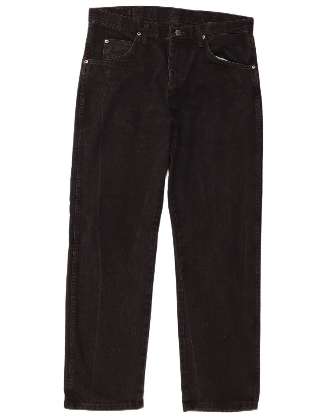 Wrangler muške ravne traperice W34 L30 crni pamuk