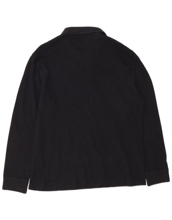 BARBOUR Muška polo majica dugih rukava 2XL crni pamuk