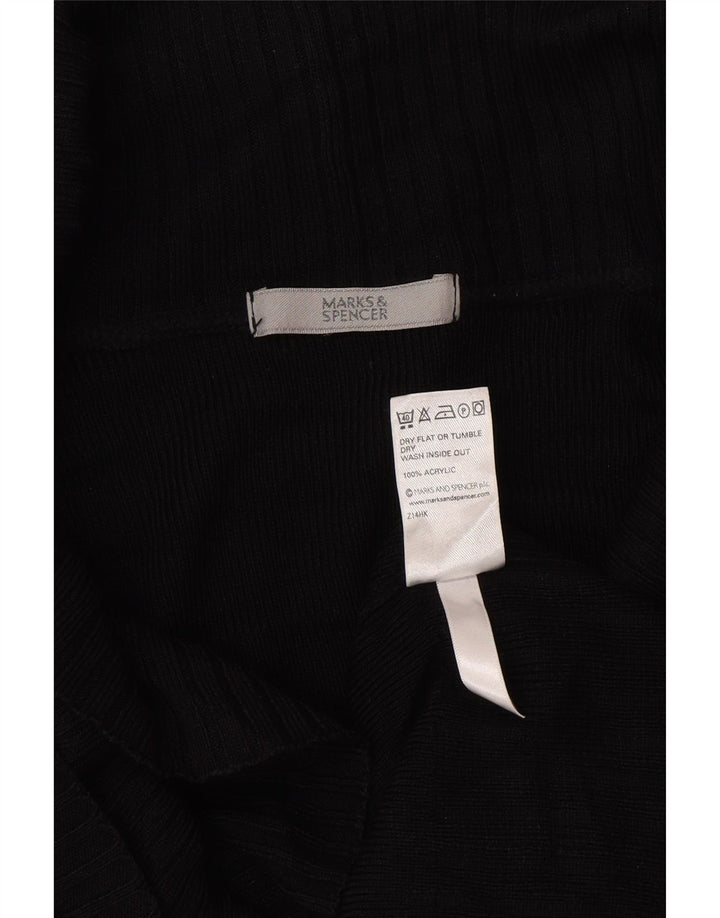 Marks & Spencer ženski kardigan pulover UK 12 Srednje crni akril
