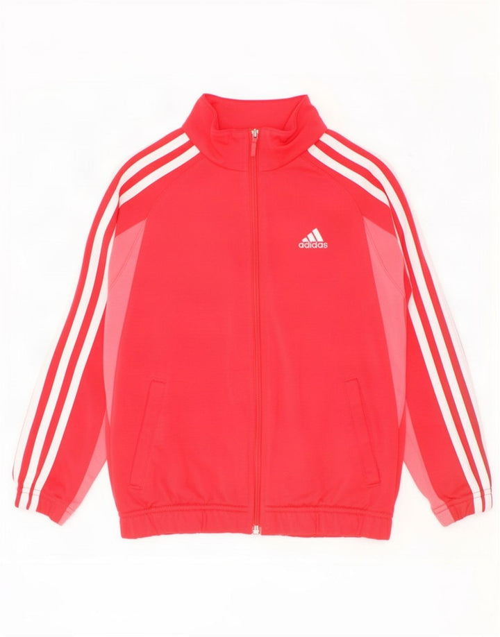 Adidas Gornja jakna trenirke za djevojčice 7-8 godina, crvena poliester u boji