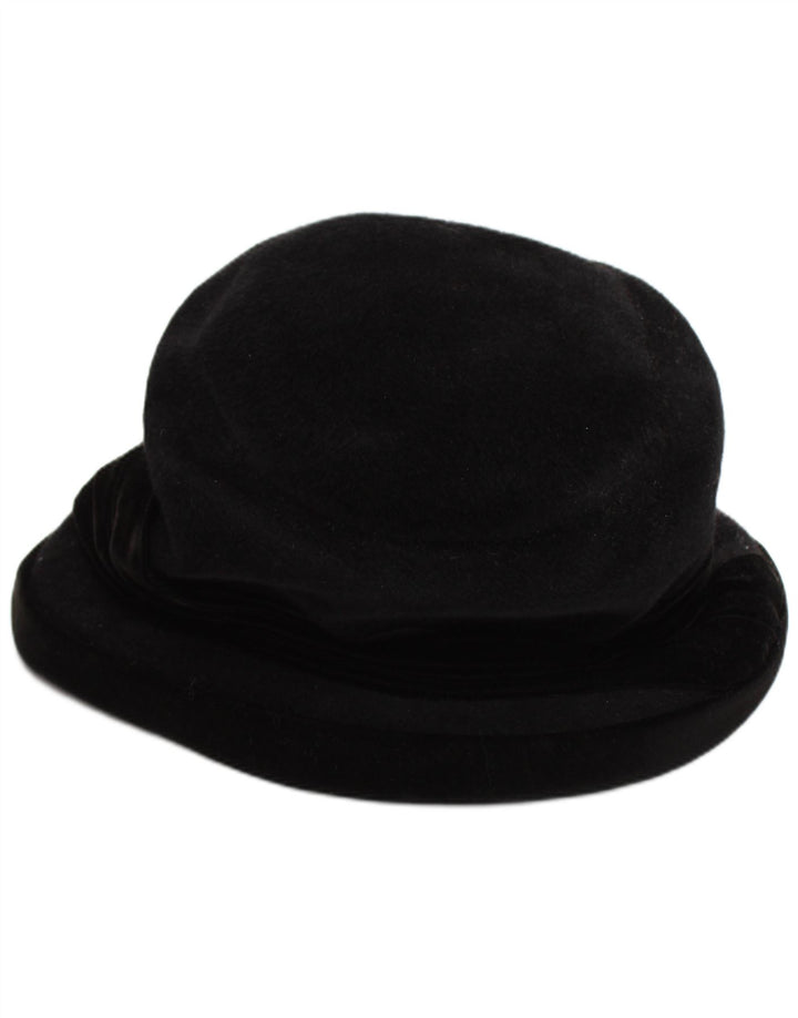 PETER BETTLEY Womens Cloche Hat One Size Black Retro