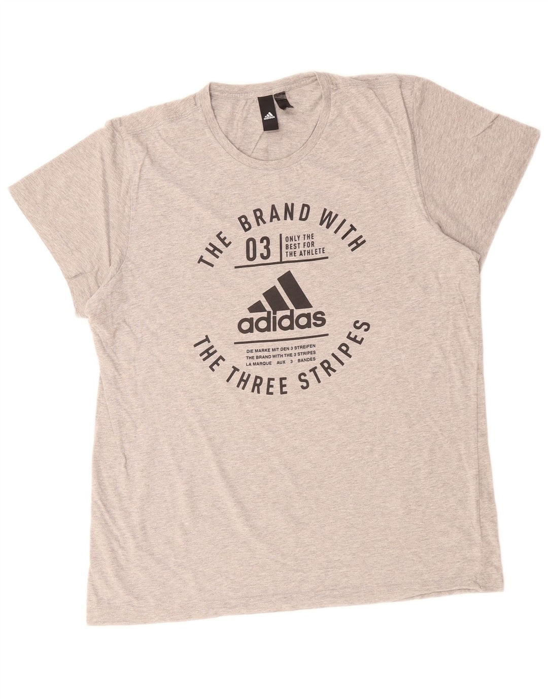 Adidas muška majica s grafičkim motivima, srednje sivi pamuk