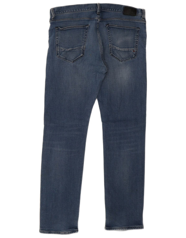 Tommy Hilfiger Mens Denton Straight Jeans W36 L32 Plavi pamuk