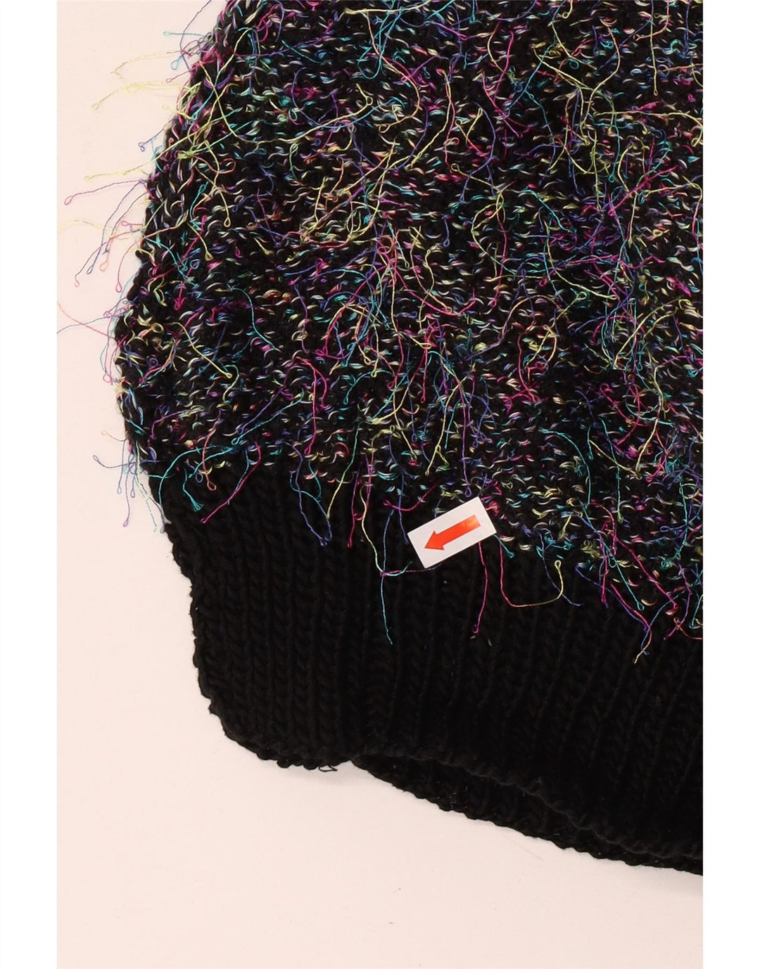 Vintage ženski pulover s velikim ovratnikom, UK 18 XL, višebojan