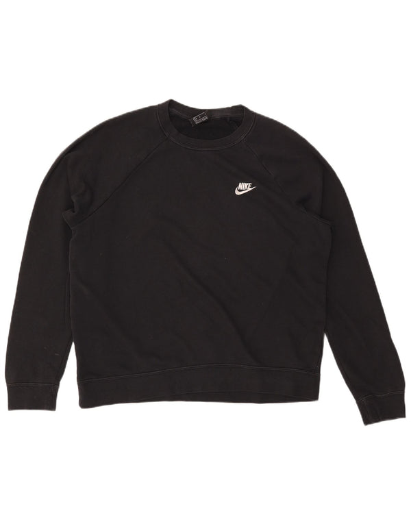 NIKE Ženska majica s kratkim rukavima UK 16 Veliki crni pamuk