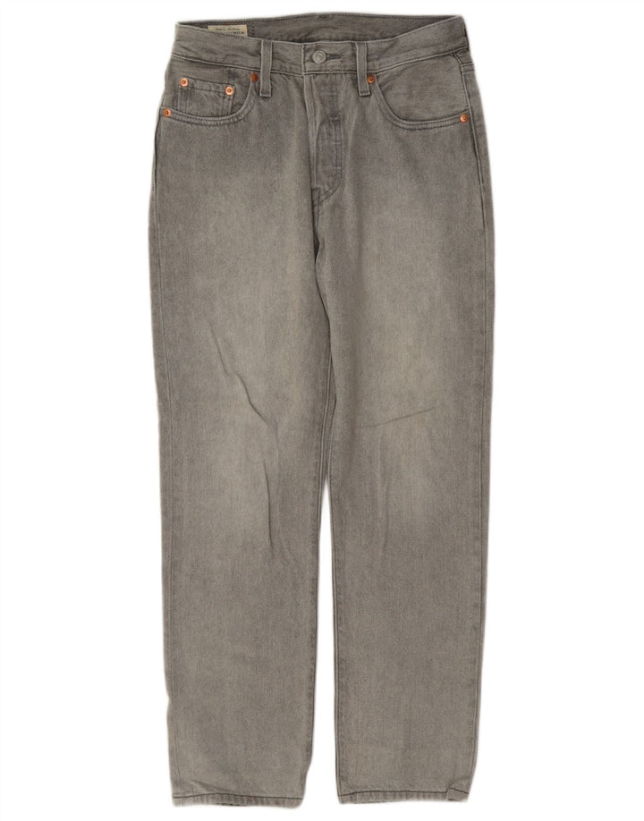 Levi's ženske 501 ravne traperice W25 L28 sivi pamuk