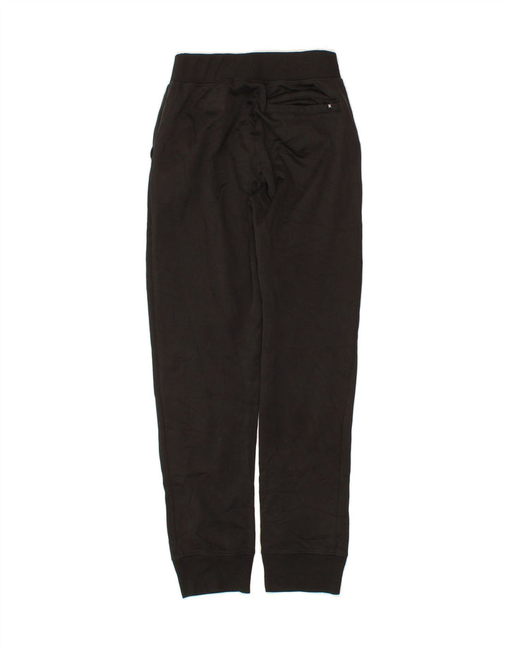 HURLEY Boys Tracksuit Trousers Joggers 12-13 Years Large Black Polyester Vintage Hurley and Second-Hand Hurley from Messina Hembry 