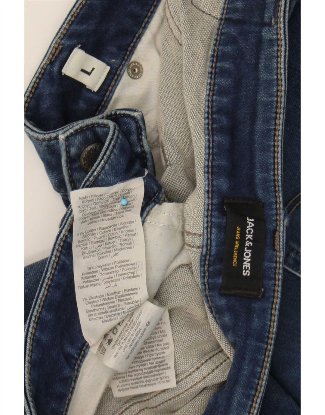 Jack & Jones muške traper kratke hlače velike W34, plavi pamuk