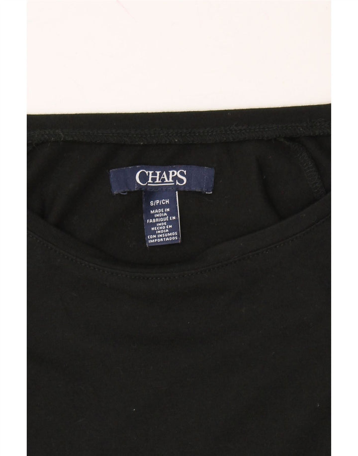 CHAPS Womens Blouse Top UK 10 Small Black Cotton Vintage Chaps and Second-Hand Chaps from Messina Hembry 