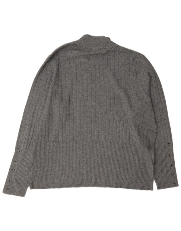 Marks & Spencer ženski džemper s kornjačičastim ovratnikom UK 22 3XL siva viskoza